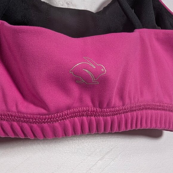 EUC Run in Rabbit Spaghetti Bra-Vo Women's Small running Sports Bra Bright Pink - Picture 3 of 4